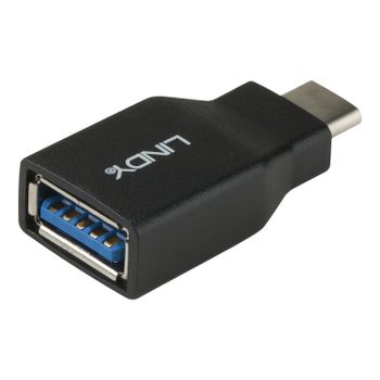 LINDY Premium USB 3.1 type C/A Type C Male > Type A Female, Sort (41899)