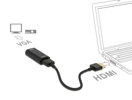 DELOCK 0.15m, HDMI/VGA (65667)