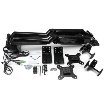 StarTech Desk Mount Dual Monitor Arm - One-Touch Height Adjustment (ARMSLIMDUO) monteringssett - justerbar arm - for LCD-skjerm - svart (ARMSLIMDUO)