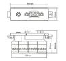 VISION Techconnect Modular AV Faceplate - LIFETIME WARRANTY - VGA and Minijack module - female 15-pin VGA and minijack socket for audio on front - bare-wire phoenix connectors on rear - suits pre-terminated  (TC3 VGAF3.5MM)