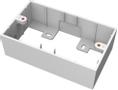 VISION Techconnect Modular AV Faceplate - LIFETIME WARRANTY - Double-Gang Surface Mount UK backbox - standard surface-mount backbox (pattress) - 146 x 86 x 45mm / 5.8" x 3.4" x 1.8" - plastic - white (TC3 BACKBOX2G)