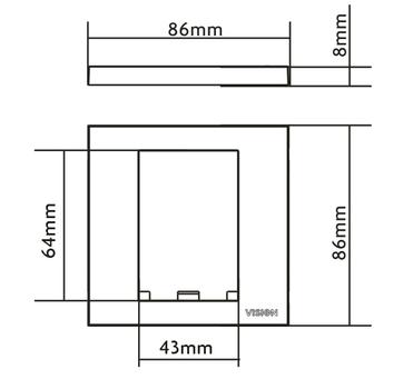 VISION Techconnect 1-Gang Surround (TC3 SURR1G)