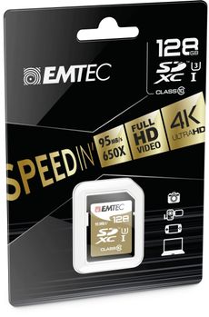 EMTEC SD Card 128GB Emtec  SDXC (CLASS10) Speedin + Kartenblister (ECMSD128GXC10SP)