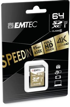 EMTEC SD Card 64GB Emtec  SDXC (CLASS10) Speedin + Kartenblister (ECMSD64GXC10SP)