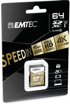 EMTEC SD Card 64GB Emtec SDXC (CLASS10) Speedin + Kartenblister (ECMSD64GXC10SP)