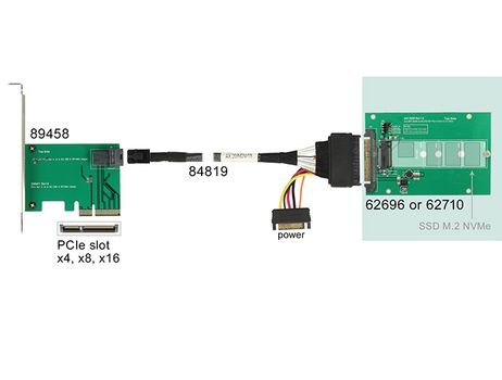 DELOCK 2.5 adapter U.2 SFF-8639 > M.2 NVMe Key M (62710)