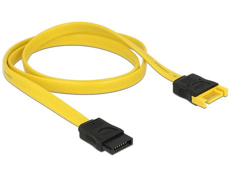 DELOCK Forlænger SATA6 kabel 70cm - Gul (83950)