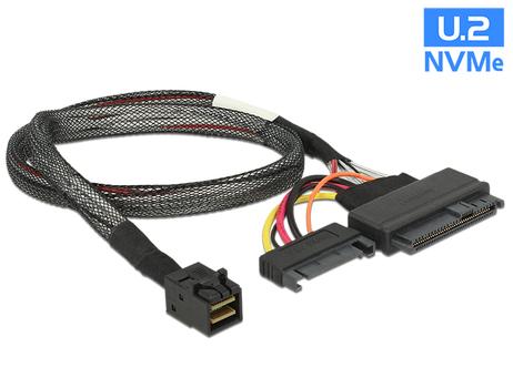 DELOCK SFF-8643 > U.2 SFF-8639 male + SATA power (84819)