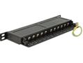 DELOCK 10" 12-port patchpanel,  kron, skärmad, cat6a, svart (43312)