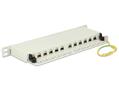 DELOCK 10" 12-port patchpanel,  kron, skärmad, cat6a, grå (43311)