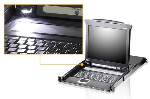 ATEN 8 Port 19" LCD KVMP Switch, (CL5708N-ATA-2XK06A1G)