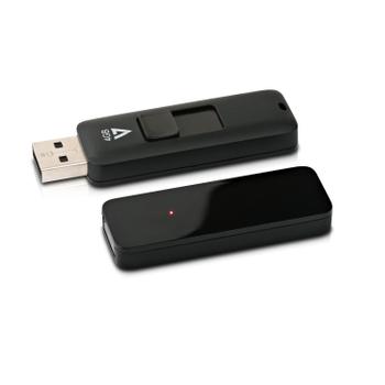 V7 4GB FLASH DRIVE USB 2.0 BLACK 10MB/S READ 3MB/S WRITE MEM (VF24GAR-3E)