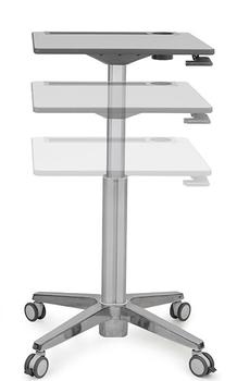 ERGOTRON LEARNFIT TRAVEL STANDING DESK 16IN CLEAR ANODIZED ADJUSTABLE   IN DESK (24-547-003)