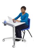 Ergotron LEARNFIT TRAVEL STANDING DESK 16IN CLEAR ANODIZED ADJUSTABLE   IN ACCS (24-547-003)
