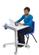 ERGOTRON LEARNFIT TRAVEL STANDING DESK 16IN CLEAR ANODIZED ADJUSTABLE   IN DESK (24-547-003)