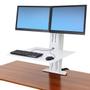 ERGOTRON WORKFIT-S DUAL MONITOR REAR MOUNTING BRIGHT WHITE ACCS (33-407-062)