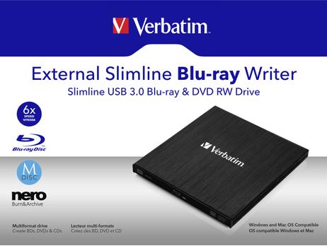 Verbatim External Slimline Blu-ray Writer (43890)