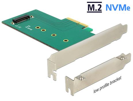 DELOCK PCI Express x4 Card >1 x internal NVMe M.2 key M 110 mm Low Profile Fo (89472)