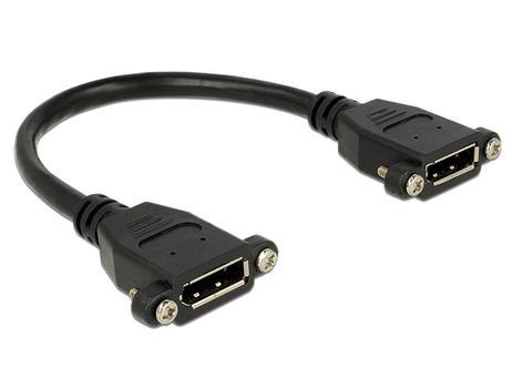 DELOCK DisplayPort adapter, ho - ho, 0,25m, DP 1.1, svart (85113)