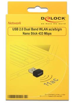 DELOCK WL-Antenne USB2.0 2dBi Nano Dongle 2,4+5 GHz (12461)