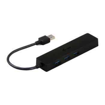 I-TEC USB HUB Slim 3-Port USB 3.0 + RJ-45 Gigabit Ethernet Adapter schwarz (U3GL3SLIM)