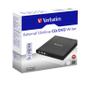 VERBATIM External CD/DVD ReWriter, USB 2.0, Slim, Black (98938)