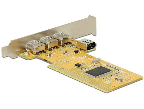 DELOCK PCI 2.2, 3xFW 400 extern, 1xFW300 intern, LSI L-FW323-07 Chipse (89443)