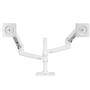 ERGOTRON LX DUAL STACKING ARM NO GROMMET MOUNT BRIGHT WHITE (45-492-216)