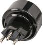 BRENNENSTUHL Reseadapter,  EU till Schweiz, Jordad, Petskydd, Svart (1508642)