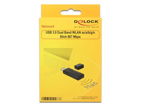 DELOCK WLAN USB 3.0 Stick, WLAN-Adapter (12463)