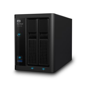 WESTERN DIGITAL My Cloud Pro PR2100 Case 2Bay NAS Diskless 1,6GHz QuadCore processor 4Gb RAM RAID 0 1 JBOD 2xUSB3.0 External RTL (WDBBCL0000NBK-EESN)