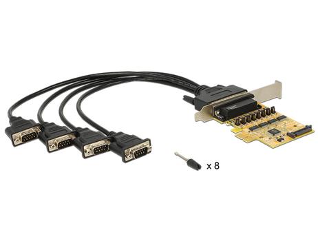 DELOCK PCI-Express kort, 1xDB44 ho, 1xDB44 ha - 4xRS-232 kabel (89447)