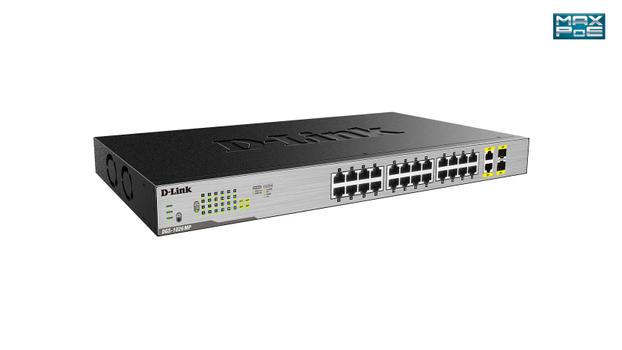 D-LINK k DGS 1026MP - Switch - unmanaged - 24 x 10/ 100/ 1000 (PoE) + 2 x combo Gigabit SFP - rack-mountable,  desktop - PoE (370 W) (DGS-1026MP)