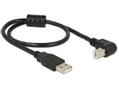 DELOCK USB Kabel Delock A -> B St/St 0.50m 90ø schwarz (84809)