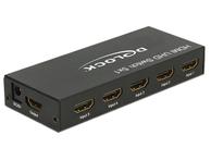 Delock HDMI UHD Switch 5 x HDMI in > 1 x HDMI out 4K - video/ audio switch - 5 porter (18685)