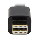 StarTech Mini DisplayPort to HDMI Adapter Cable - mDP to HDMI Adapter with Built-in Cable - Black - 5 m (15 ft.) - Ultra HD 4K 30Hz (MDP2HDMM5MB) - adapterkabel - DisplayPort / HDMI - 5 m (MDP2HDMM5MB)