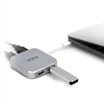 PORT DESIGNS USB-C to 4-Port USB-A 3.0 Hub (900123)