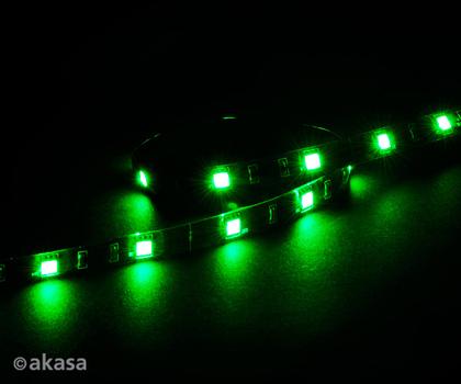 AKASA "Vegas M" Magnetic LED Strip Grønn 50 cm, 15x LEDs, Fl (AK-LD05-50GN)