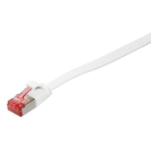 LOGILINK - Patch Cable Flat Cat.6 Shielded (PIMF) SlimLine, white, 7,5m (CF2081S)