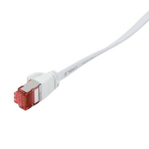 LOGILINK - Patch Cable Flat Cat.6 Shielded (PIMF) SlimLine, white, 7,5m (CF2081S)