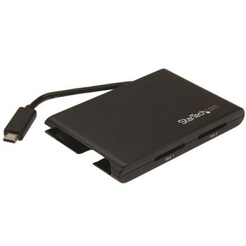 StarTech dobbel SD-kortleser med USB-C støtter SD 4.0 og UHS II (2SD4FCRU3C)