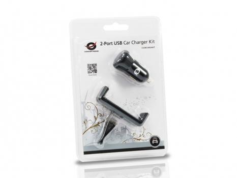 CONCEPTRONIC Car Charger Kit 2-Port (CUSBCAR2AKIT)