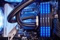 CORSAIR 32GB RAMKit 4x8GB DDR4 3000MHz 4x288 Dimm unbuffered 15-17-17-35 Vengeance Black Heat Spreader 1,35V XMP2.0 Stunning Blue (CMU32GX4M4C3000C15B)