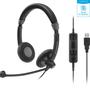 SENNHEISER WIRED BINAURAL HEADSET 3.5MM, USB, IN-LINE CALL CONTROL ON USB CABLE, MS (507086)