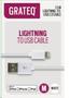 GRATEQ MFi LIGHTNING CABLE 1.5M WHITE (85004)
