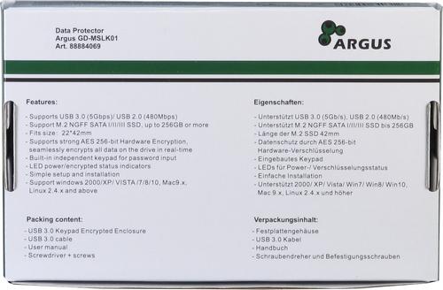 INTER-TECH Argus Ekstern Lagringspakning USB 3.0 M.2 Card (88884069)