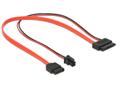 DELOCK Cable SATA 6 Gb/s + Micro Fit 4 pin > Slim SATA 30 cm (84848)