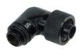 ALPHACOOL Anschraubtülle 90° drehbar 1/4 | HF16/10 deep Black (17081)