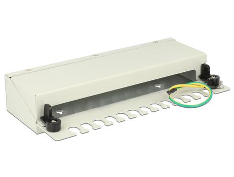 DELOCK Keystone Desktop Patch Panel 12 Port grey (43335)