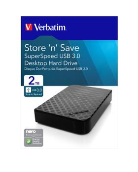 VERBATIM External HDD Store ''n'' Save 3.5'' (8,89cm) GEN 2 2TB USB 3.0 (47683)